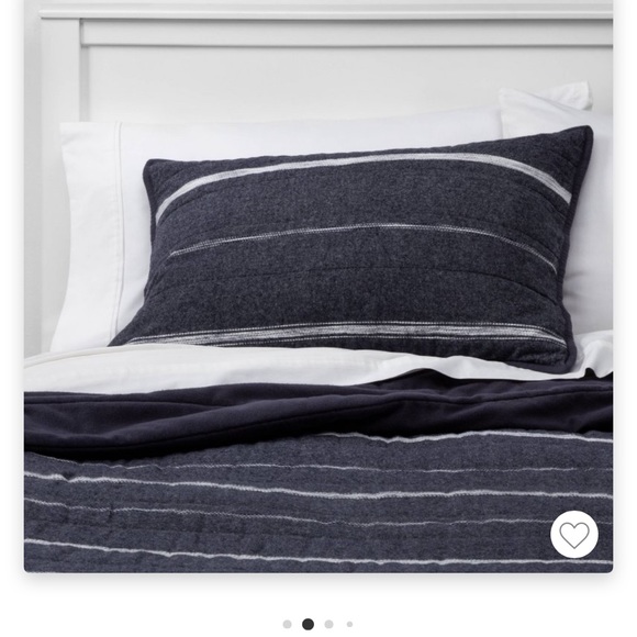 Threshold Striped Flannel Standard Sham - Picture 2 of 6